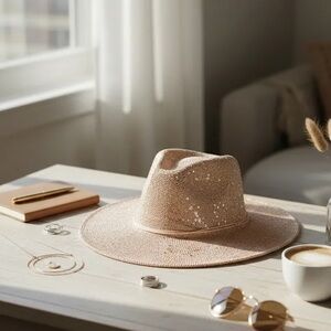 SOLD OUT! 

Elegant light Pink Women's Fedora Hat.